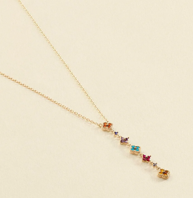 COLLAR CORTO BELOVED - MULTICOLOR / baño ORO AGATHA PARIS