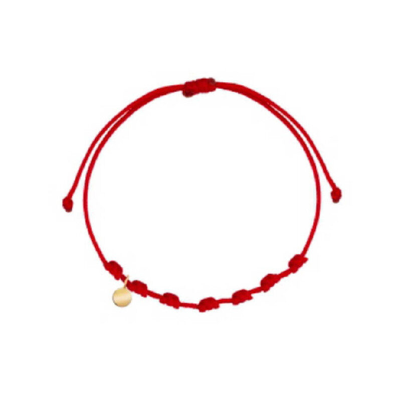 PULSERA 7 NUDOS NYLON MINI MOTIVOS ORO 18K
