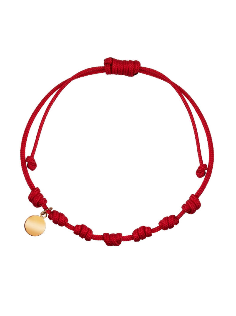 PULSERA 7 NUDOS NYLON 6mm MOTIVOS ORO 18K