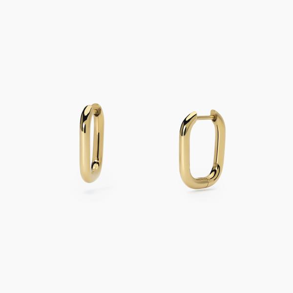 Pendientes de acero 316L PVD dorado