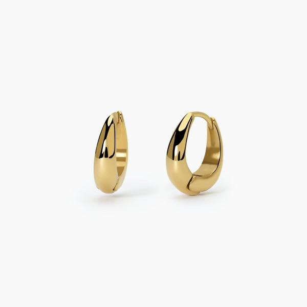 Pendientes de acero 316L PVD dorado