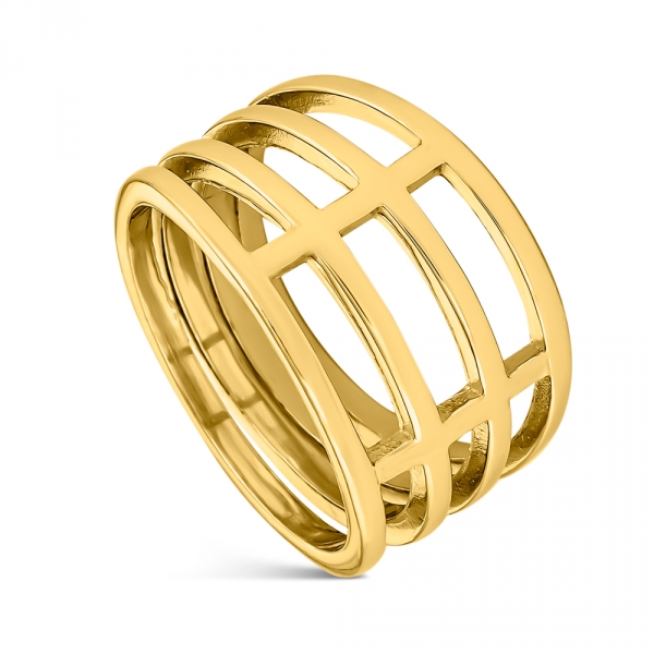 ANILLO PLATA LEY CHAPADO CUATRO HILOS