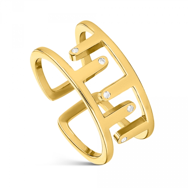 ANILLO PLATA LEY CHAPADO GRECA