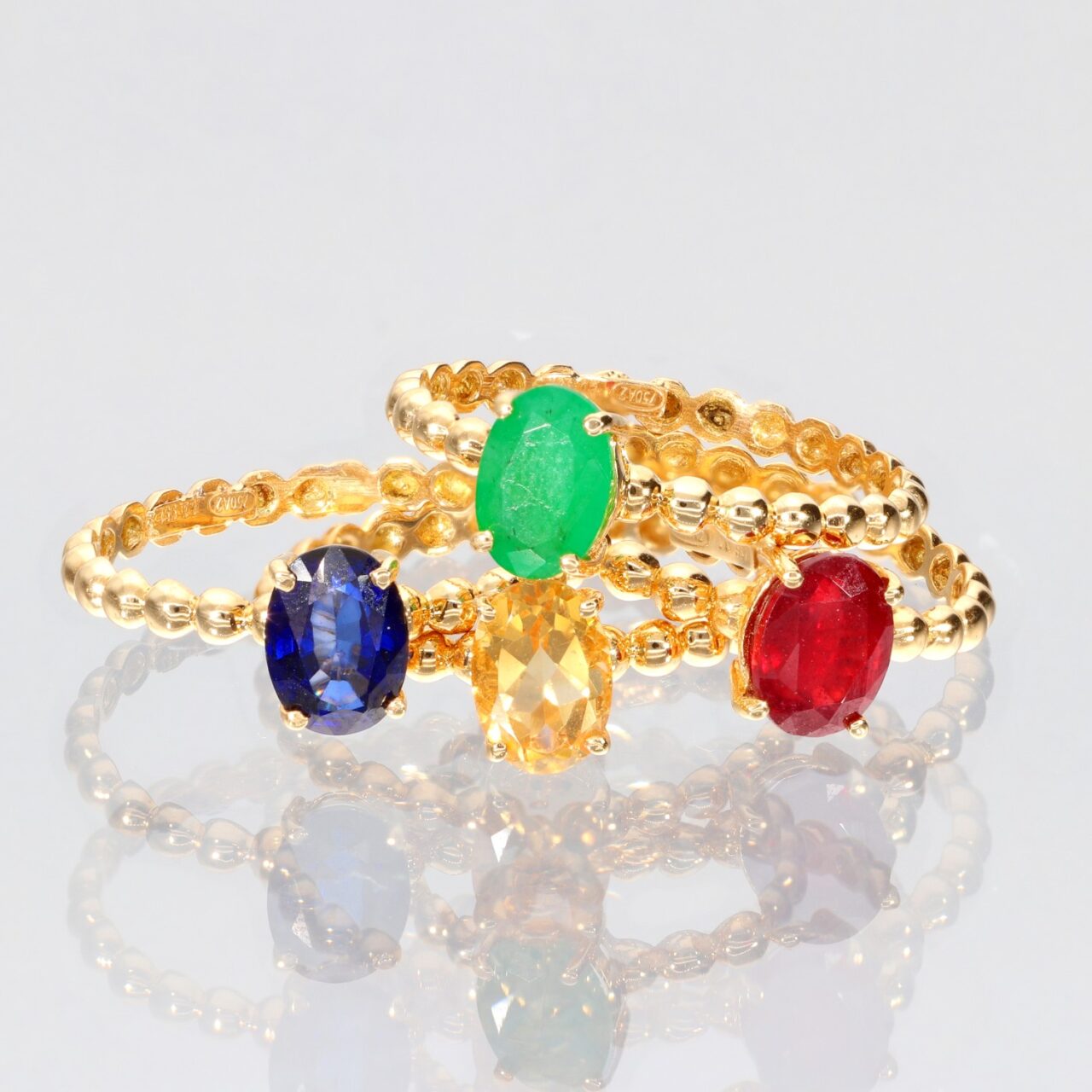 SORTIJA ORO 18K PIEDRA NATURAL ZAFIRO - Imagen 4
