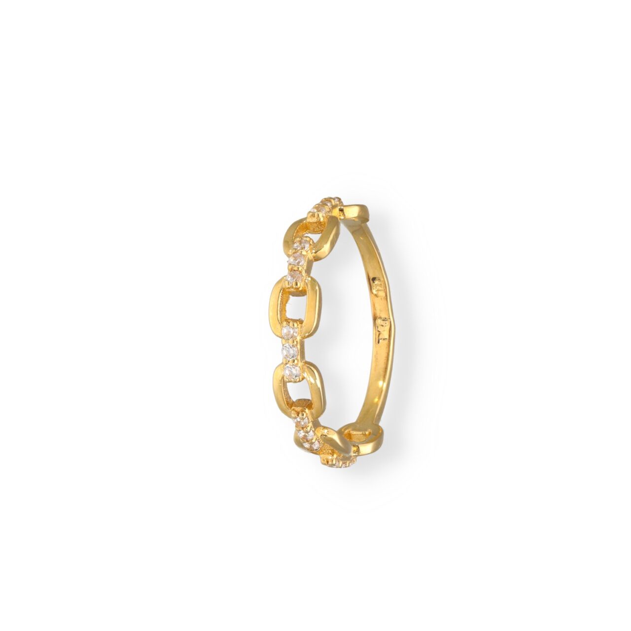 ANILLO ORO 9K TRENZADO CIRCONITAS - Imagen 2