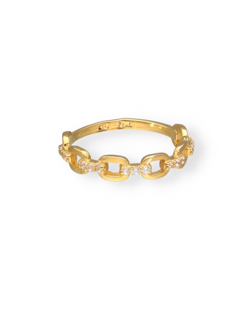 ANILLO ORO 9K TRENZADO CIRCONITAS