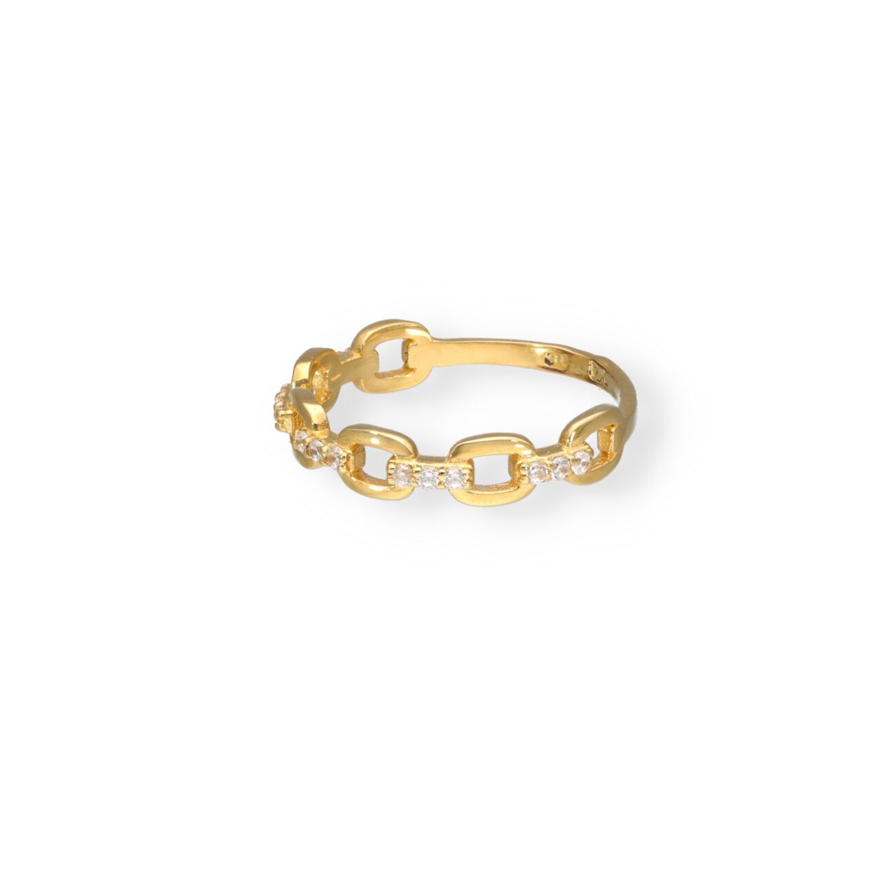 ANILLO ORO 9K TRENZADO CIRCONITAS - Imagen 3