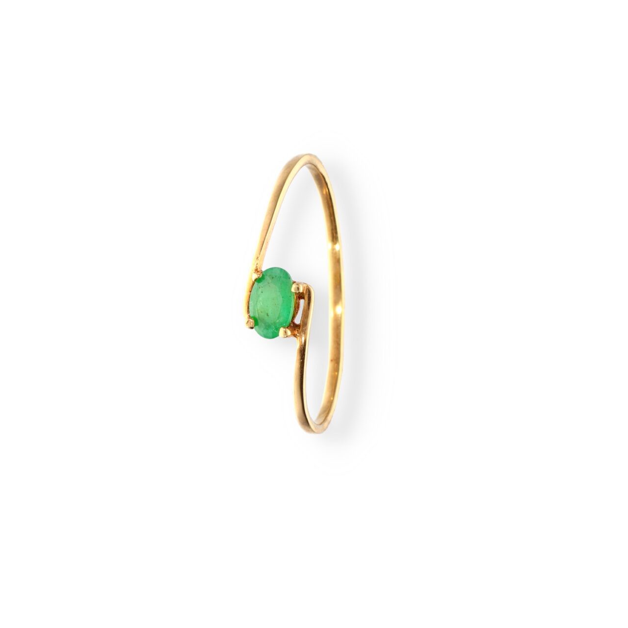 ANILLO ORO 18K CON PIEDRA ESMERALDA - Imagen 2