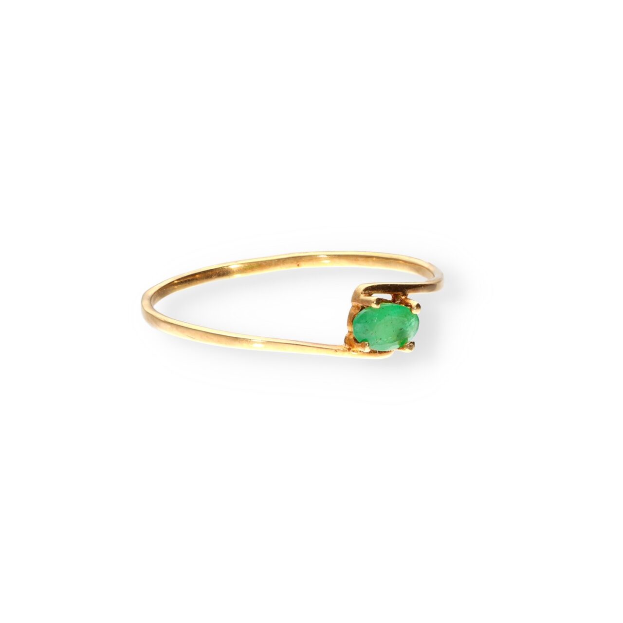 ANILLO ORO 18K CON PIEDRA ESMERALDA - Imagen 3