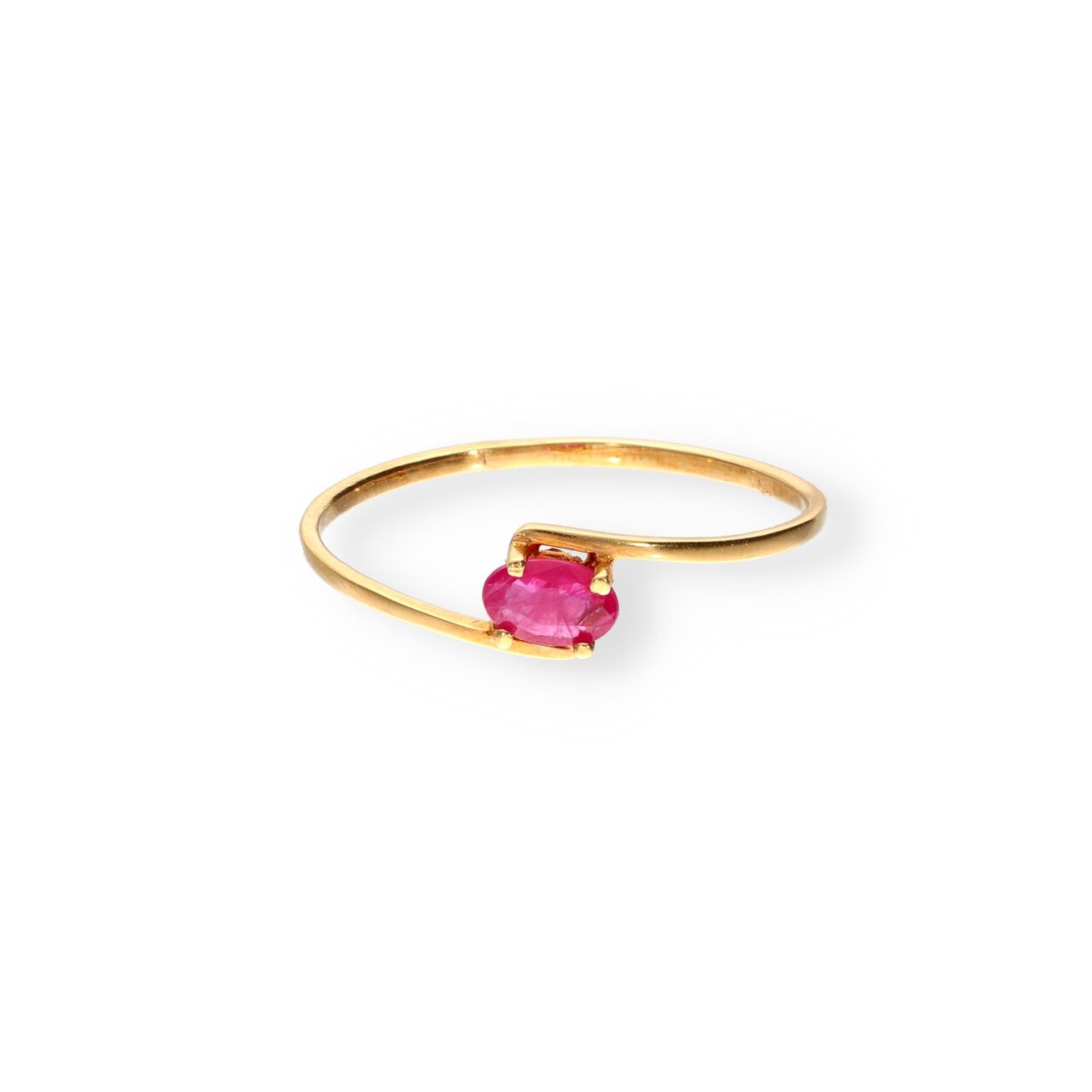 ANILLO ORO 18K CON PIEDRA RUBÍ