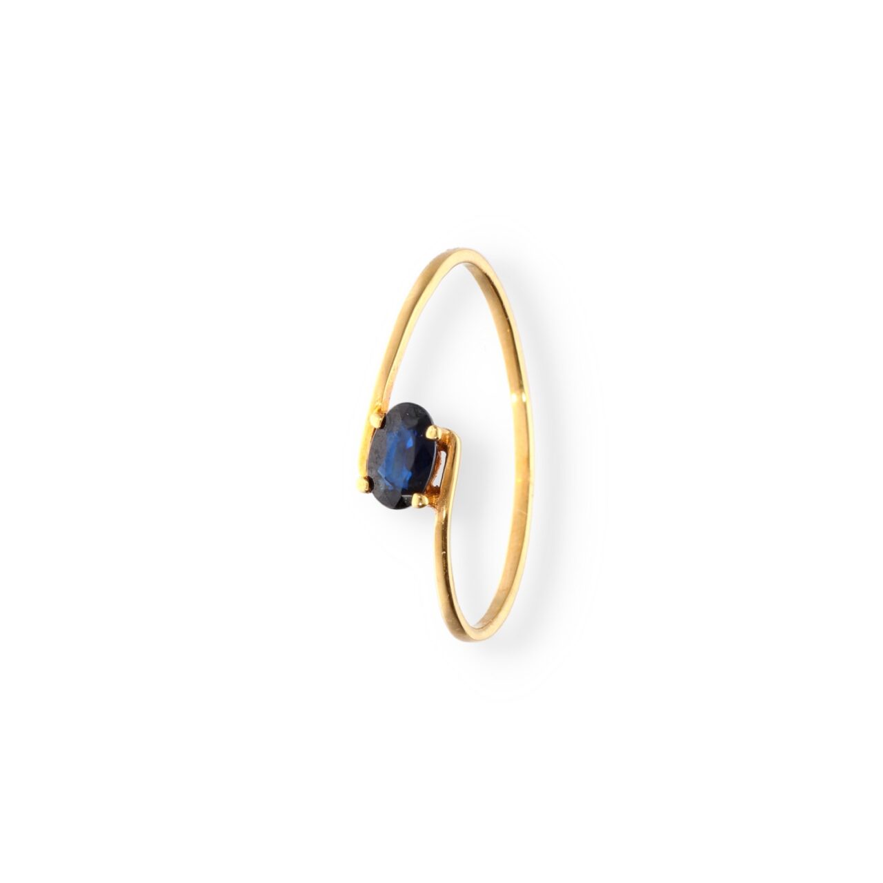 ANILLO ORO 18K CON PIEDRA ZAFIRO - Imagen 3