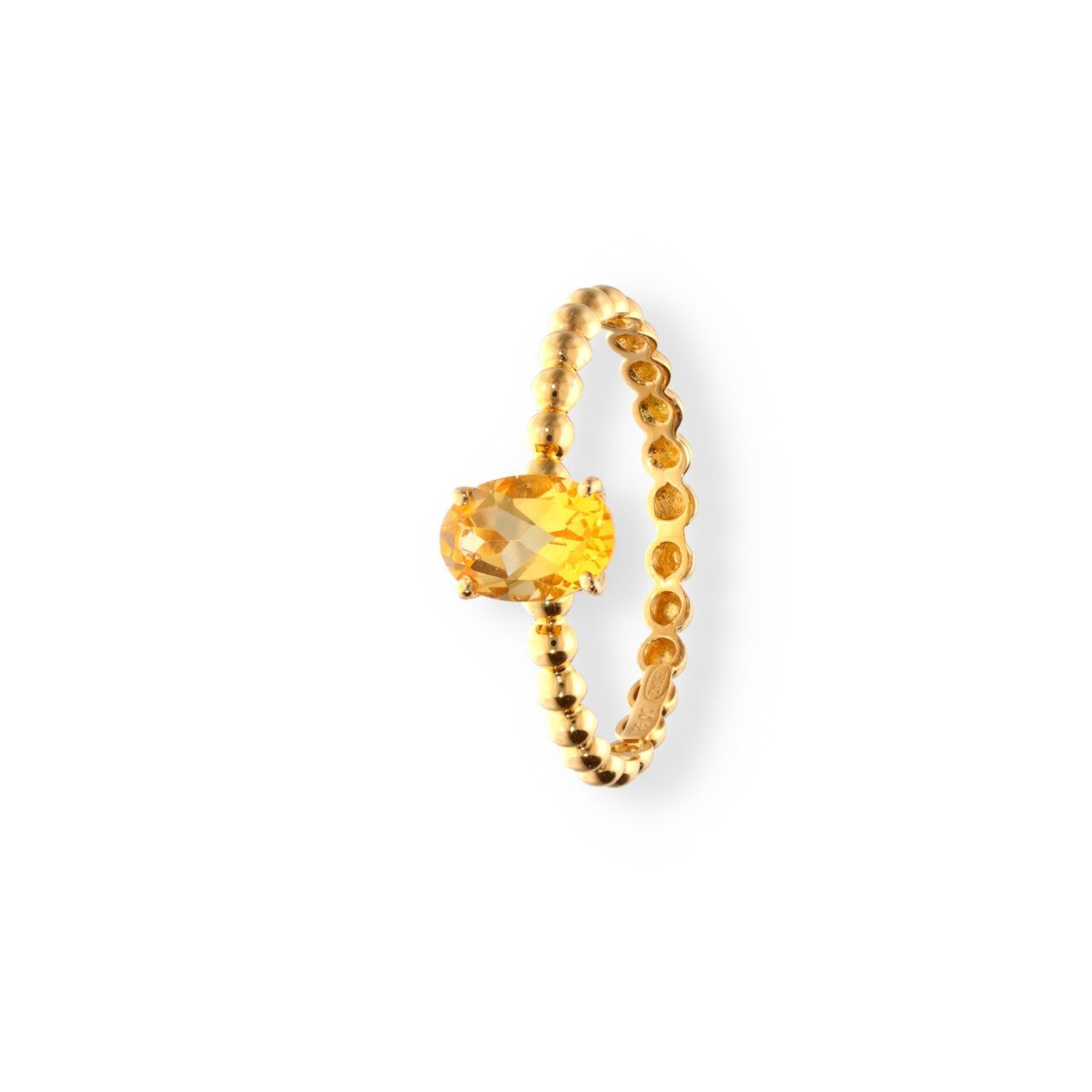 SORTIJA ORO 18K PIEDRA NATURAL ÁMBAR - Imagen 3