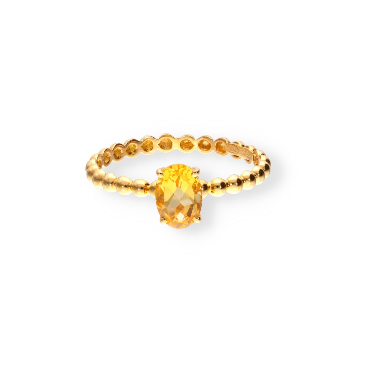 SORTIJA ORO 18K PIEDRA NATURAL ÁMBAR