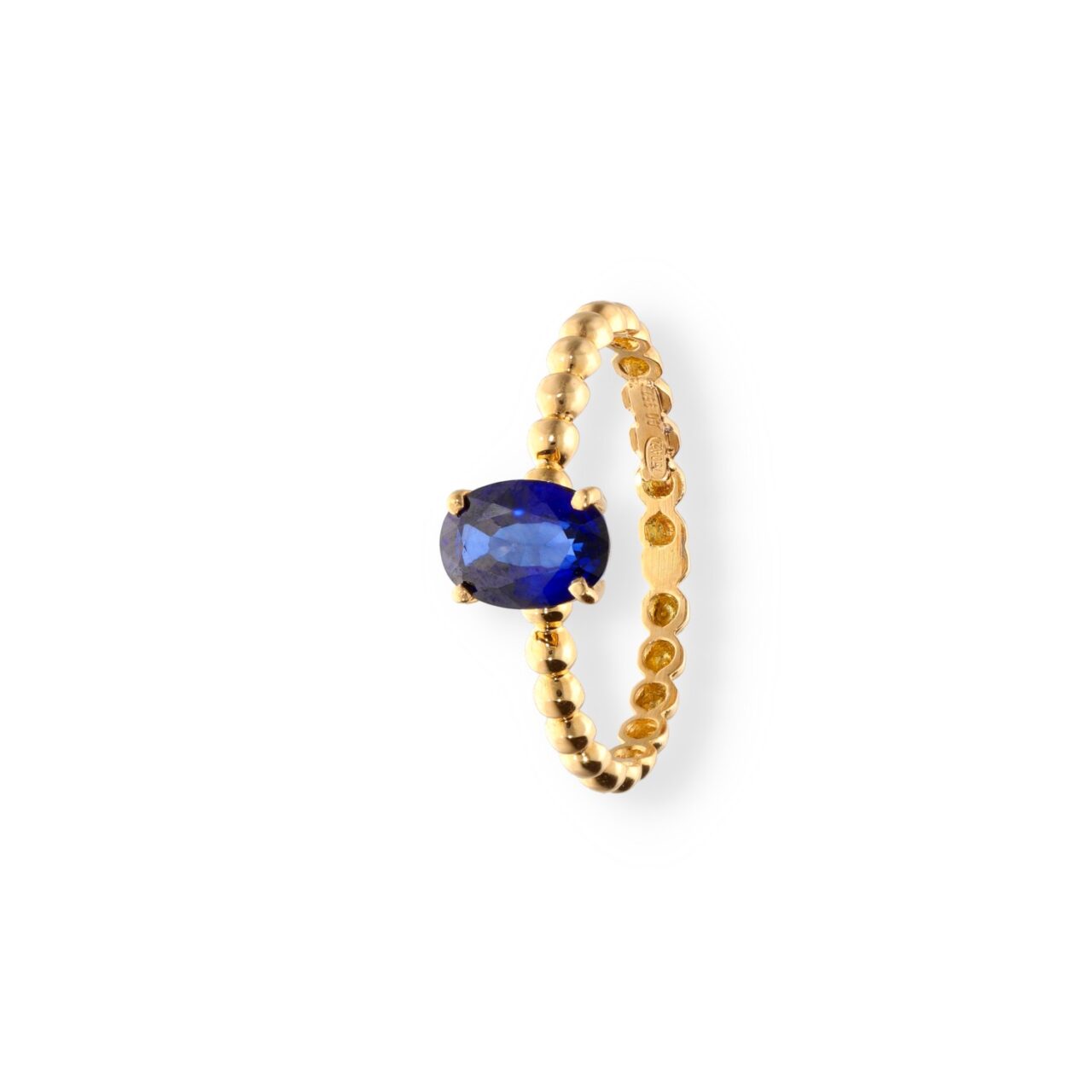 SORTIJA ORO 18K PIEDRA NATURAL ZAFIRO - Imagen 3