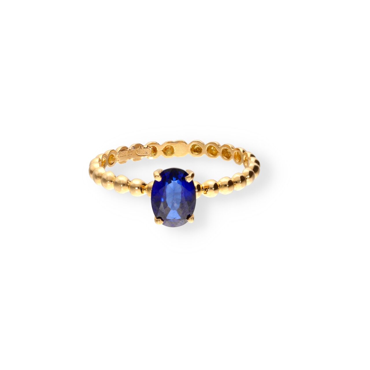 SORTIJA ORO 18K PIEDRA NATURAL ZAFIRO