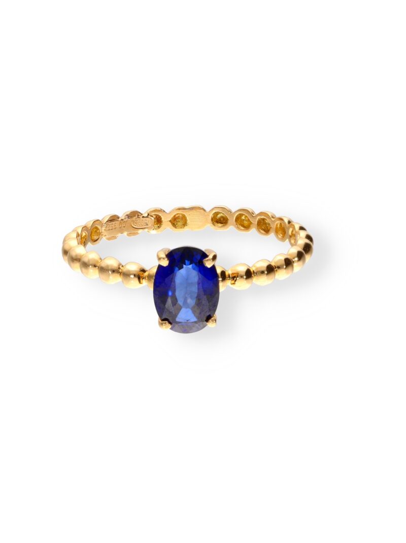 SORTIJA ORO 18K PIEDRA NATURAL ZAFIRO