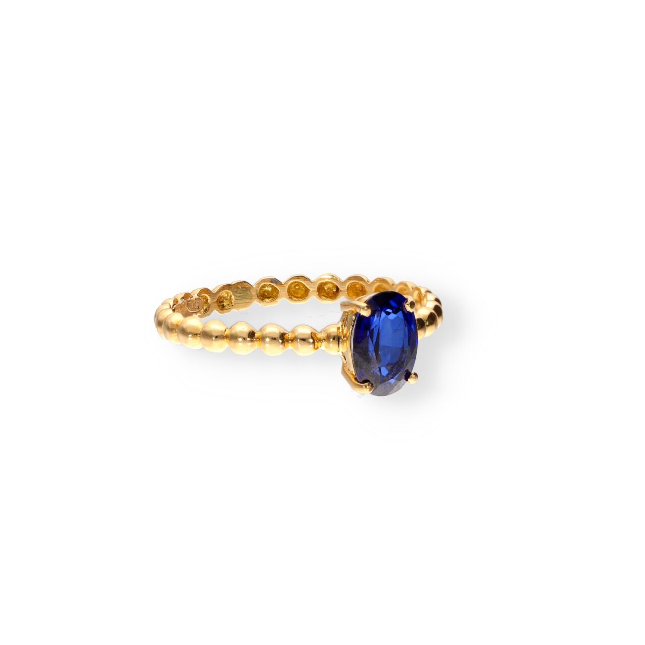 SORTIJA ORO 18K PIEDRA NATURAL ZAFIRO - Imagen 2
