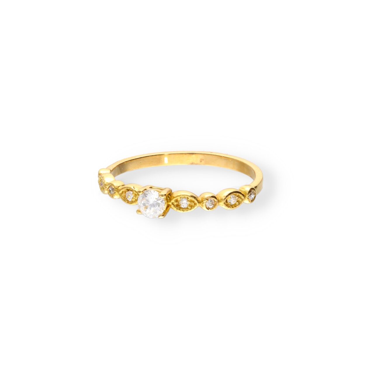ANILLO SOLITARIO ORO 18K CON CIRCONITAS - Imagen 3
