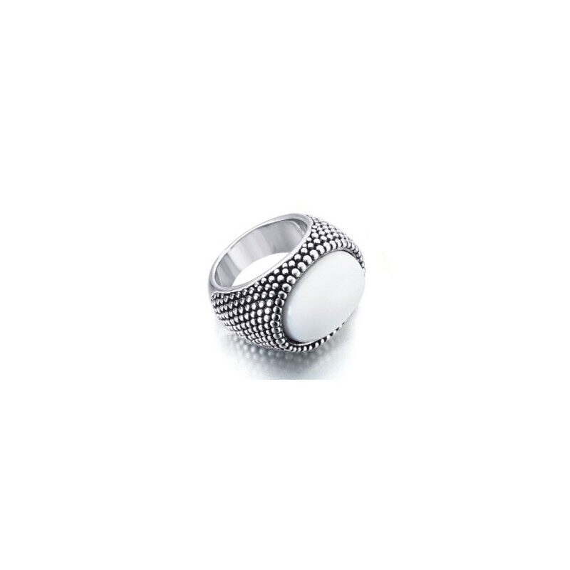 ANILLO PLATA AGATA BLANCA Lecarré