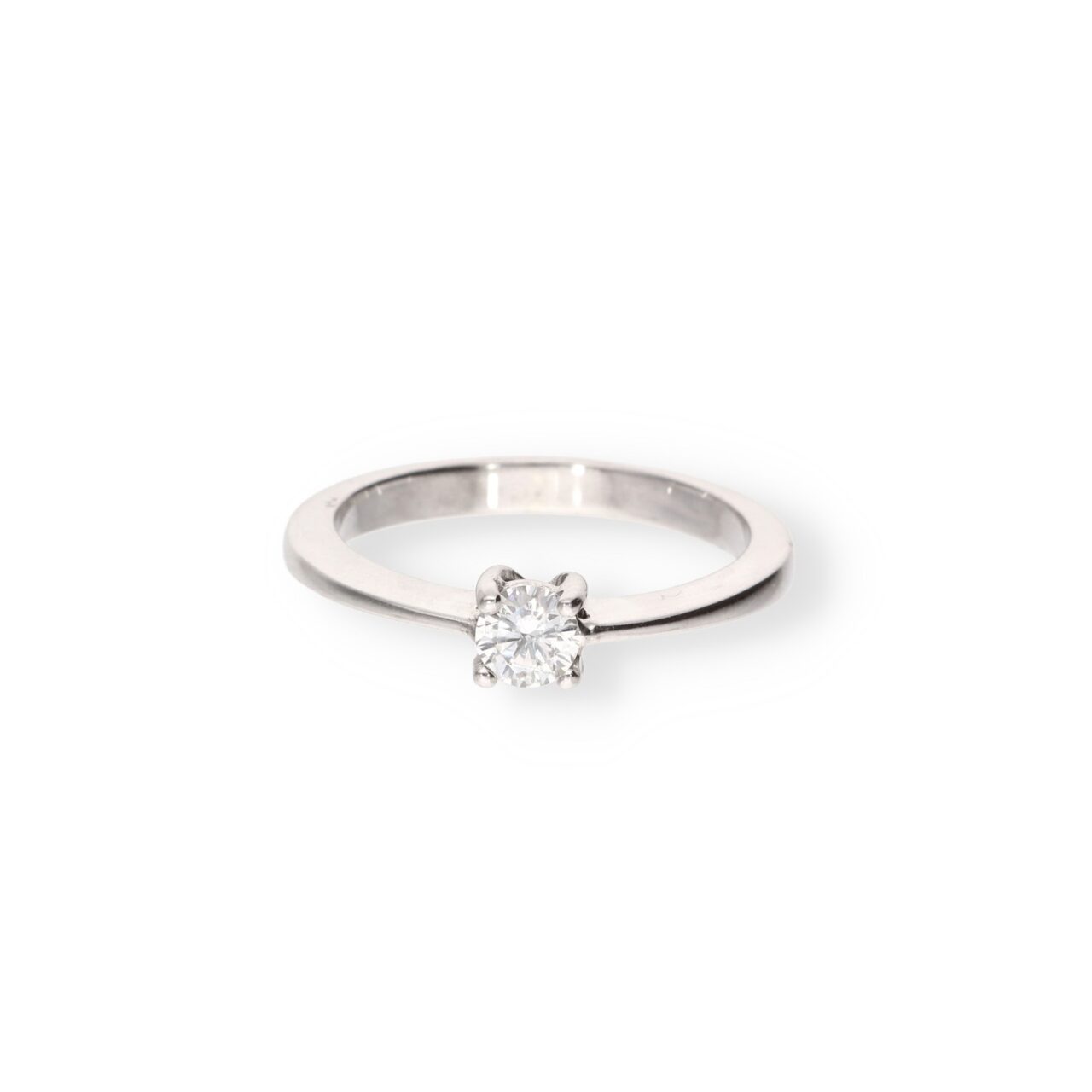 ANILLO SOLITARIO ORO BLANCO 18K  CIRCONITAS