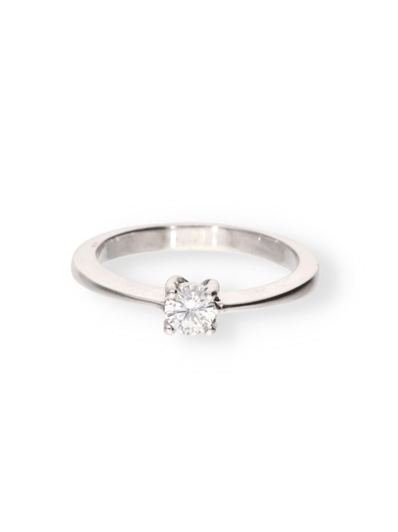 ANILLO SOLITARIO ORO BLANCO 18K  CIRCONITAS