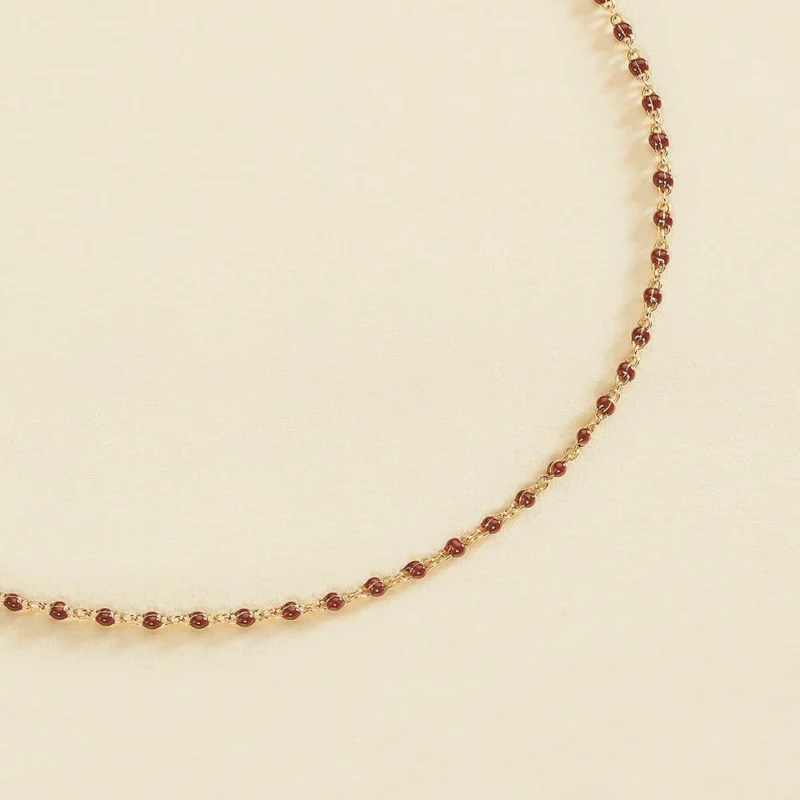 Collar corto SMARTY - Bordeos / Dorado Agatha Paris