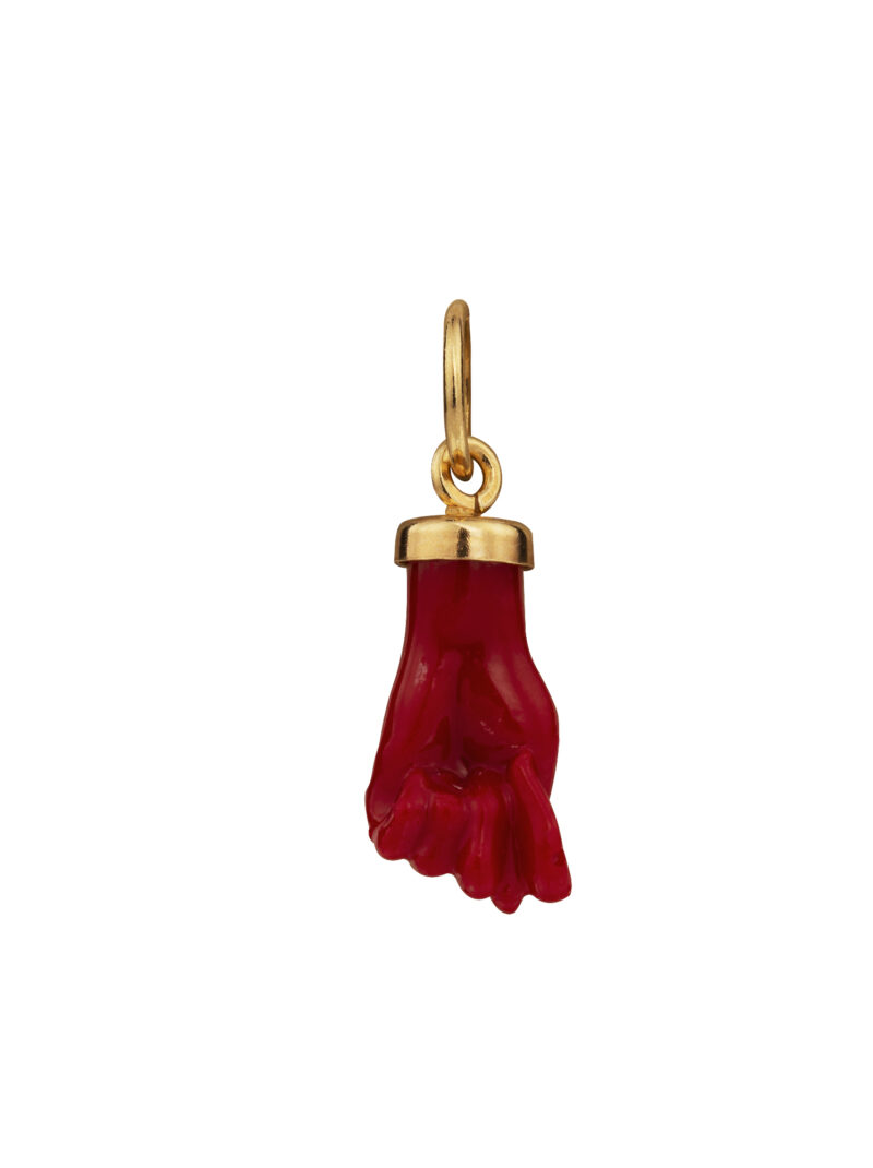FETICHE MANO CORAL IMITACION MINI ORO