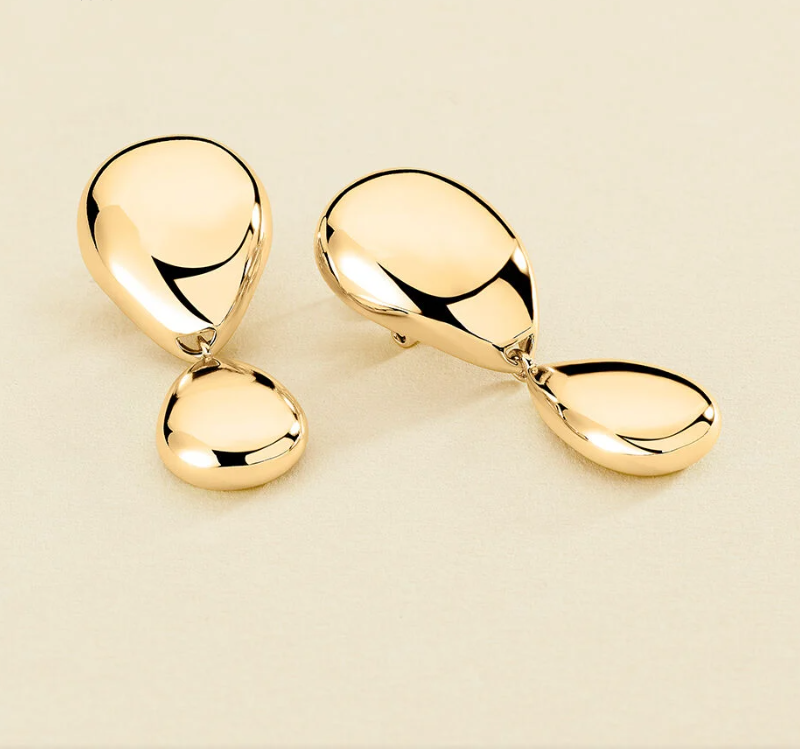 Pendientes largos DANAE - Dorado Agatha Paris