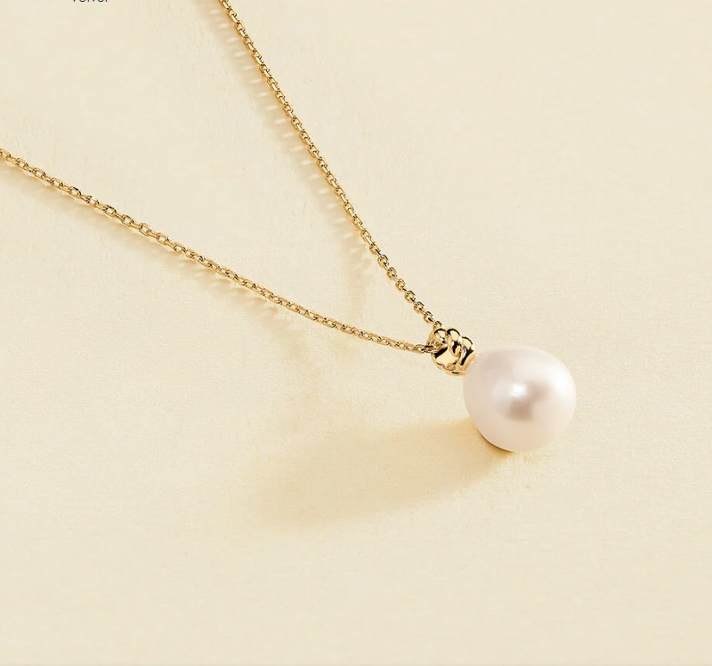 Collar midi NEC1MARGAUX - Perla / Chapado Oro Agatha Paris