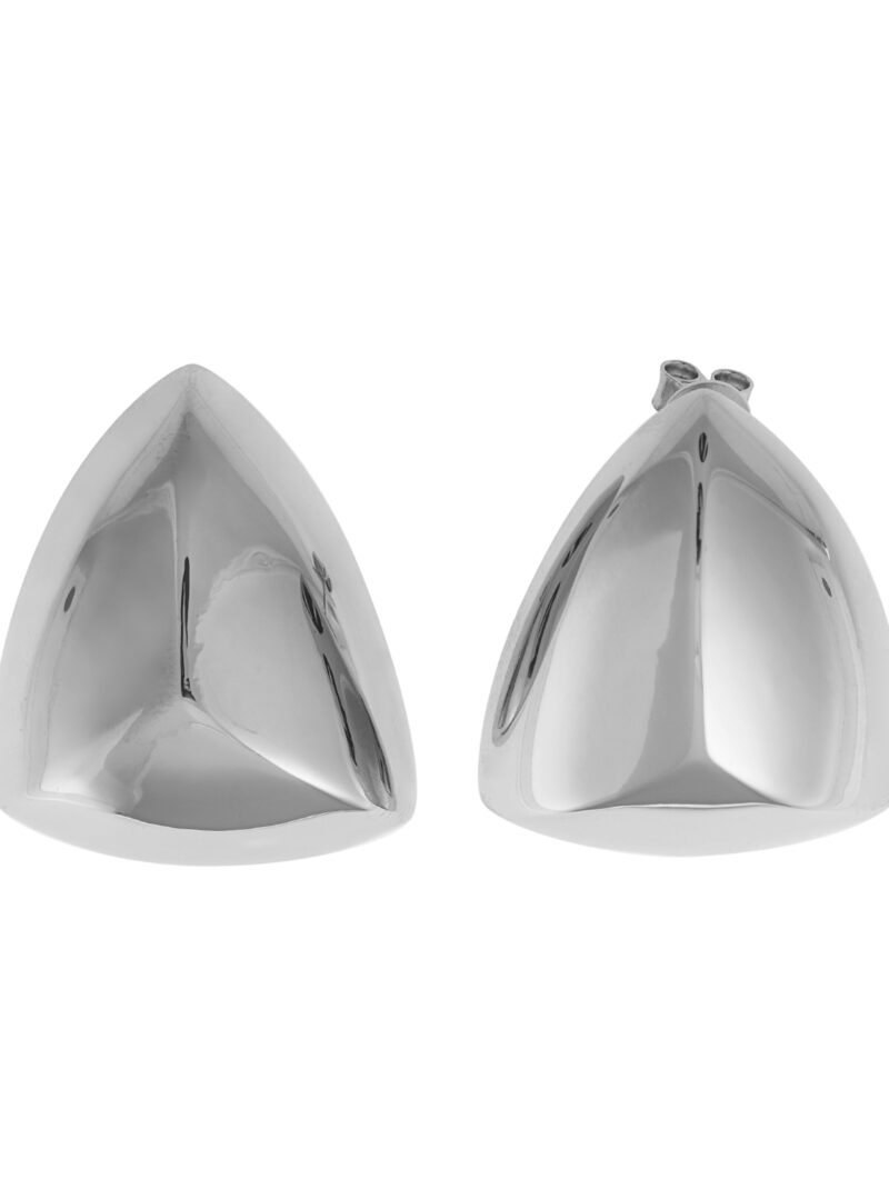 PENDIENTES PLATA RODIO TRIANGULO  LISO SALVATORE