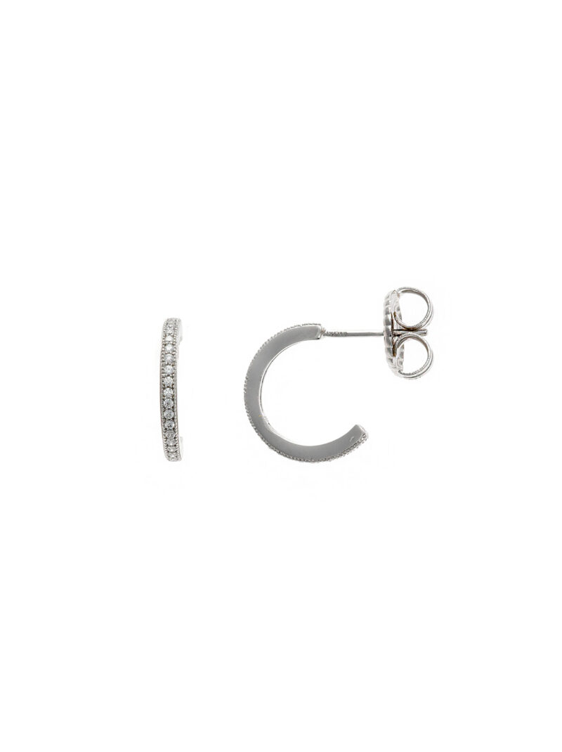 PENDIENTES  PLATA RODIO MEDIO ARO CIRCONITAS SALVATORE