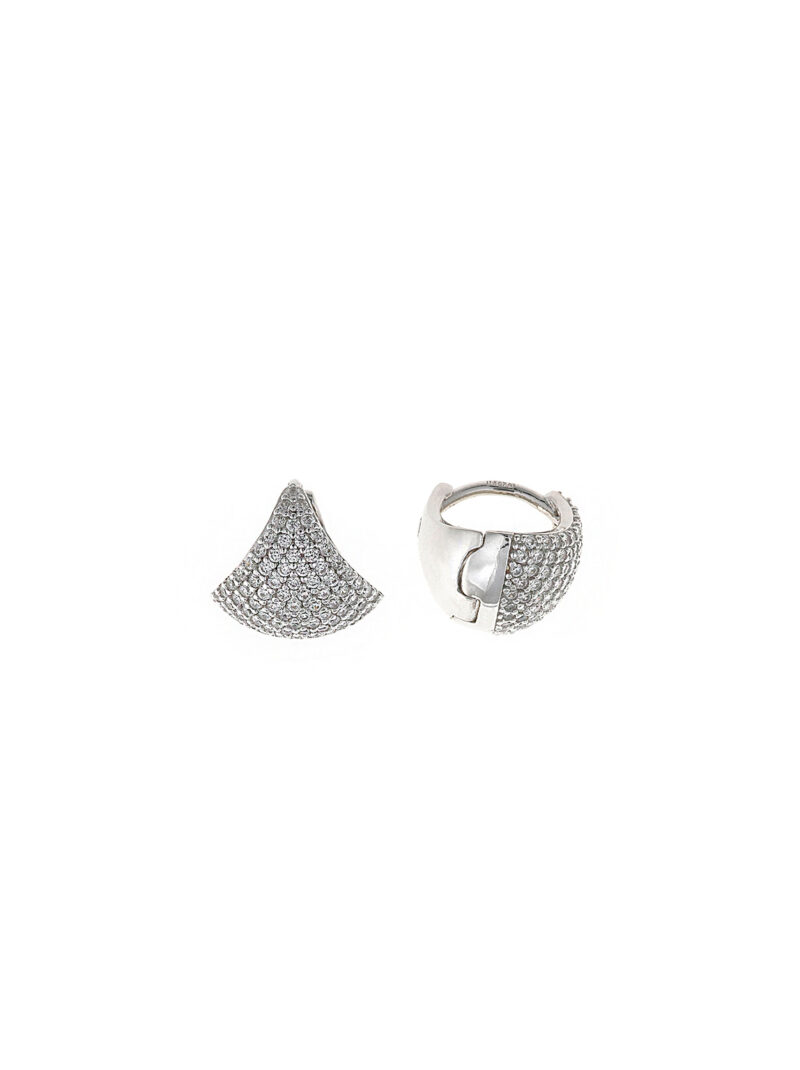 PENDIENTES  PLATA RODIO ARO TRIANGULO CIRCONITAS SALVATORE