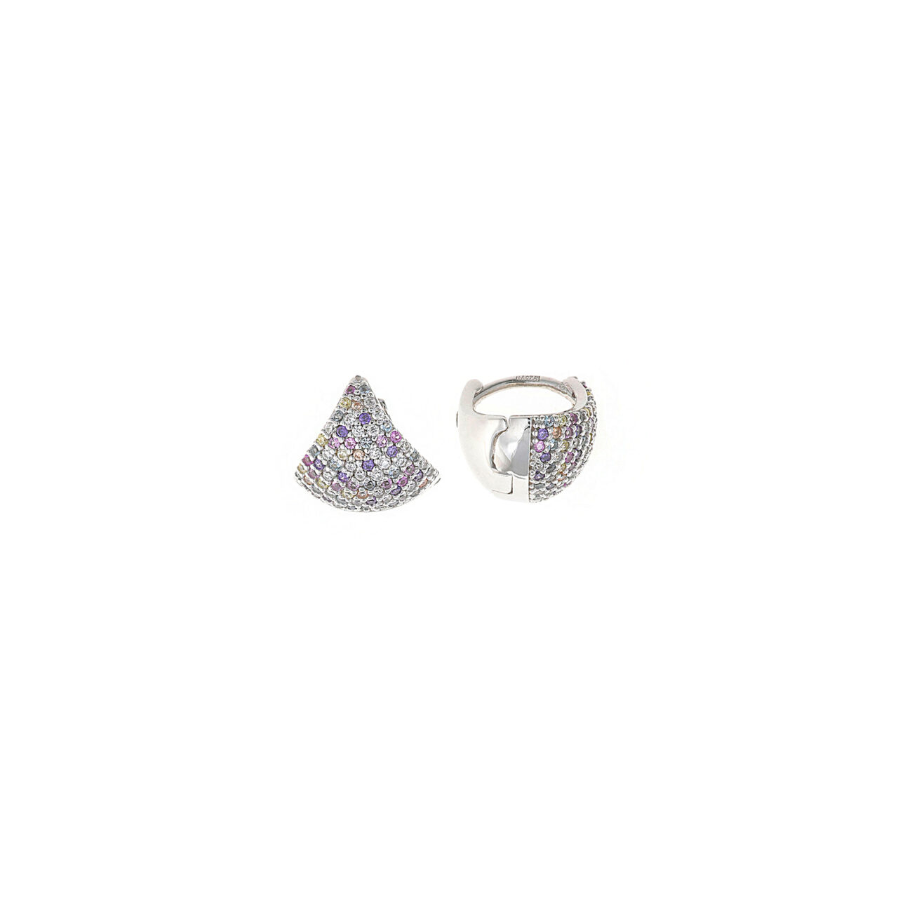 PENDIENTES PLATA RODIO ARO TRIANGULO CIRCONITAS SALVATORE