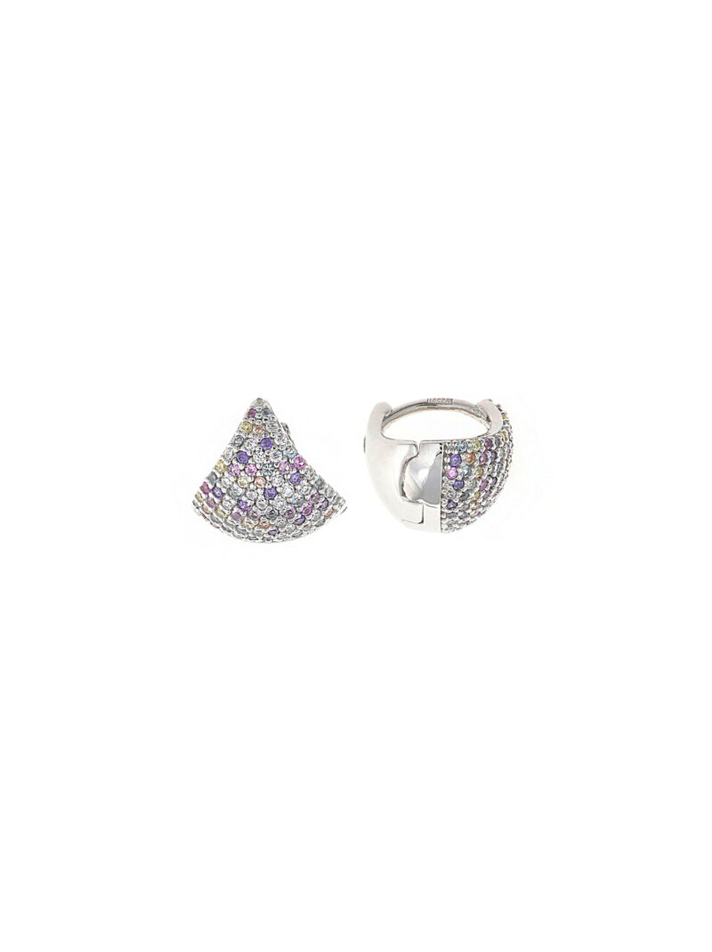 PENDIENTES PLATA RODIO ARO TRIANGULO CIRCONITAS SALVATORE