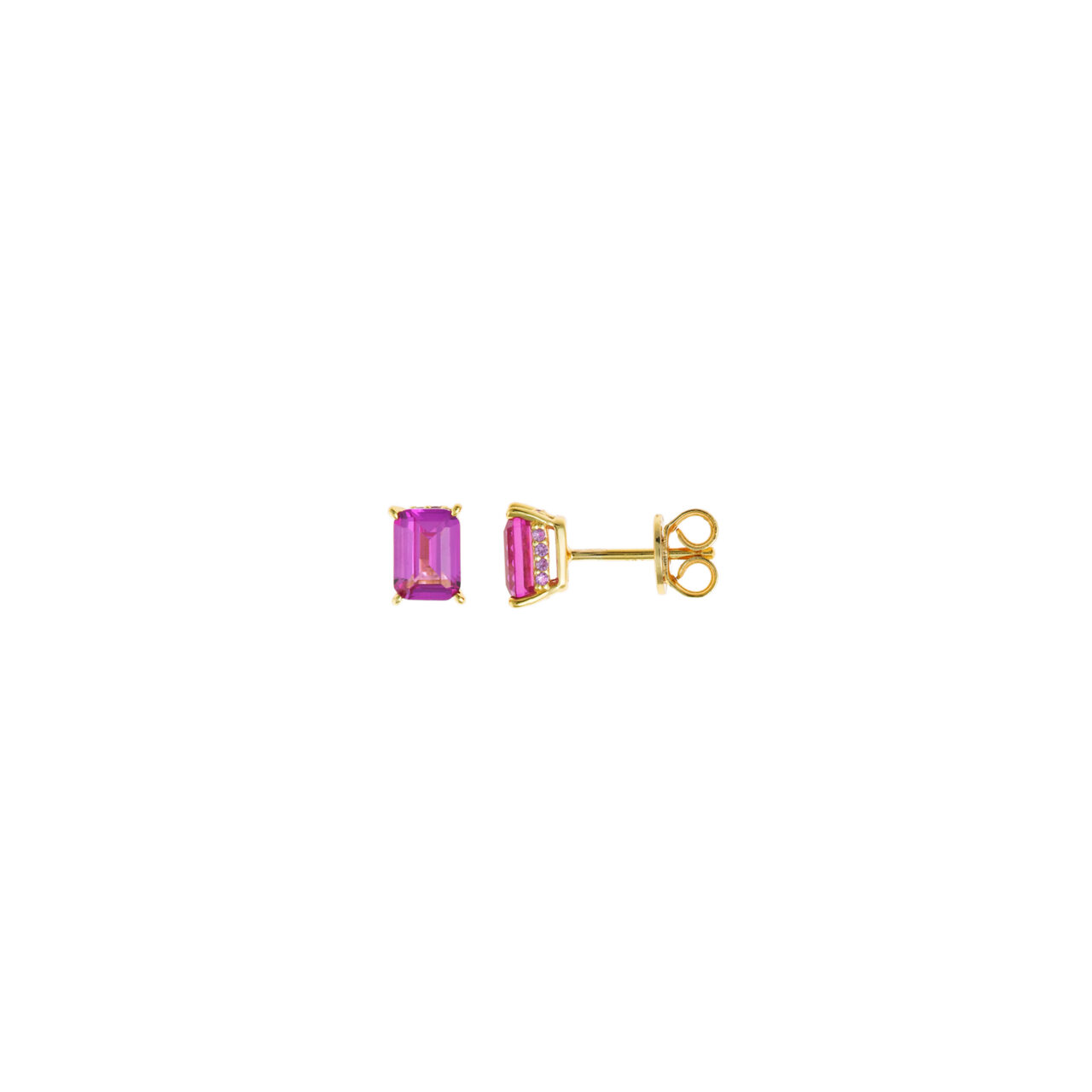 PENDIENTES PLATA CHAPADO DORADO CIRCONITA RUBI SALVATORE
