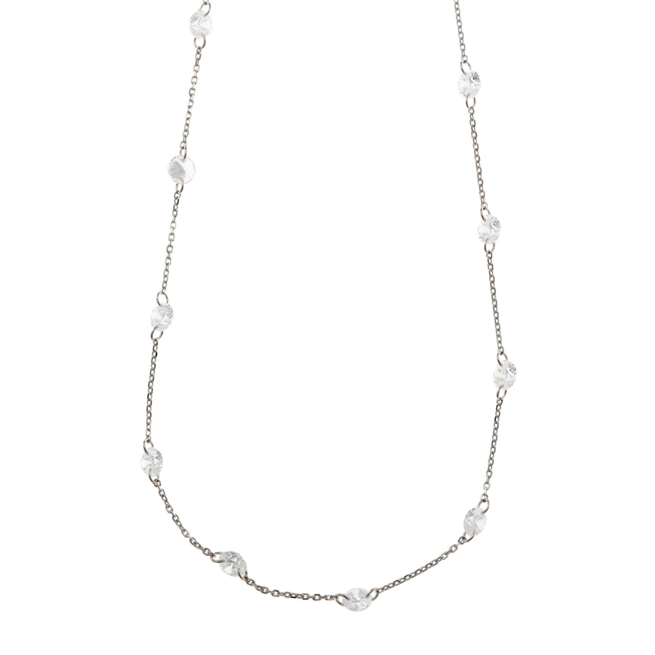 COLLAR PLATA RODIO CIRCONITAS SALVATORE