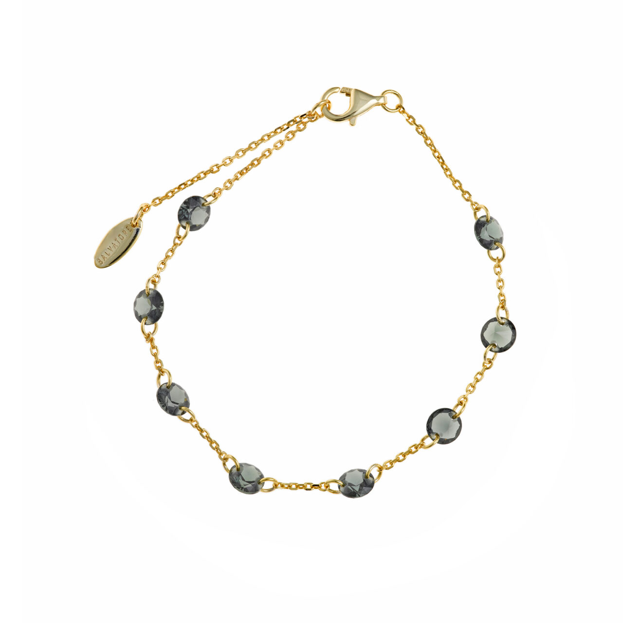 PULSERA METAL CHAPADO DORADO CIRCONITA TURMALINA SALVATORE