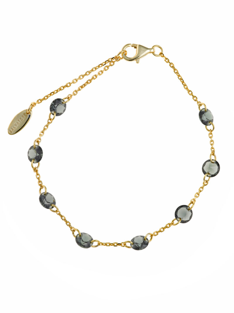 PULSERA METAL CHAPADO DORADO CIRCONITA TURMALINA SALVATORE