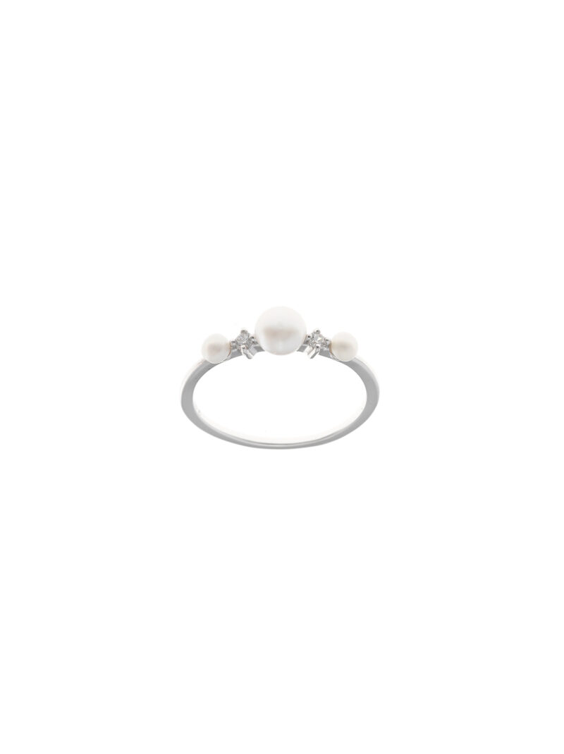 SORTIJA PLATA RODIO CIRCONITAS BLANCAS PERLAS SALVATORE