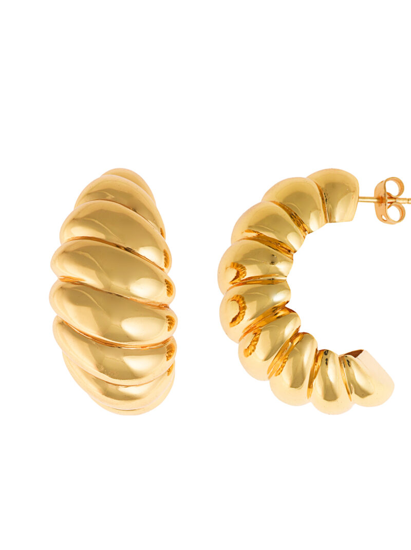 PENDIENTES METAL CHAPADO DORADO ARO ABIERTO SALVATORE