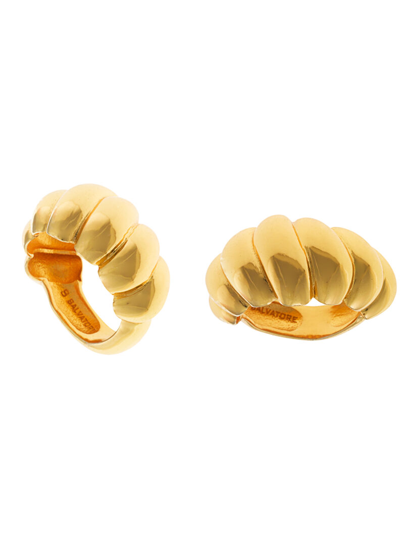 SORTIJA METAL CHAPADO DORADO GALLONADA SALVATORE