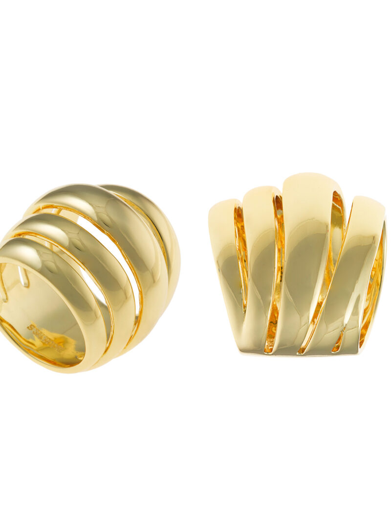 SORTIJA METAL CHAPADO DORADO LINEAS SALVATORE