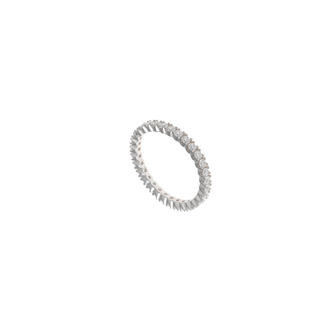 SORTIJA PLATA RODIO CIRCONITAS BLANCAS SALVATORE