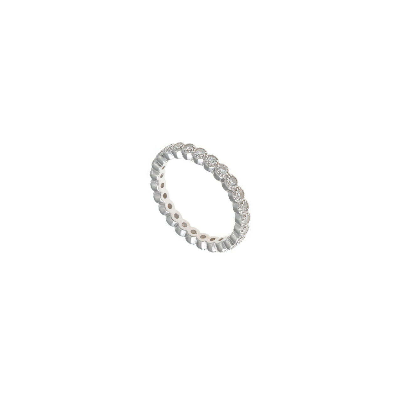 SORTIJA PLATA RODIO CIRCONITAS BLANCAS SALVATORE