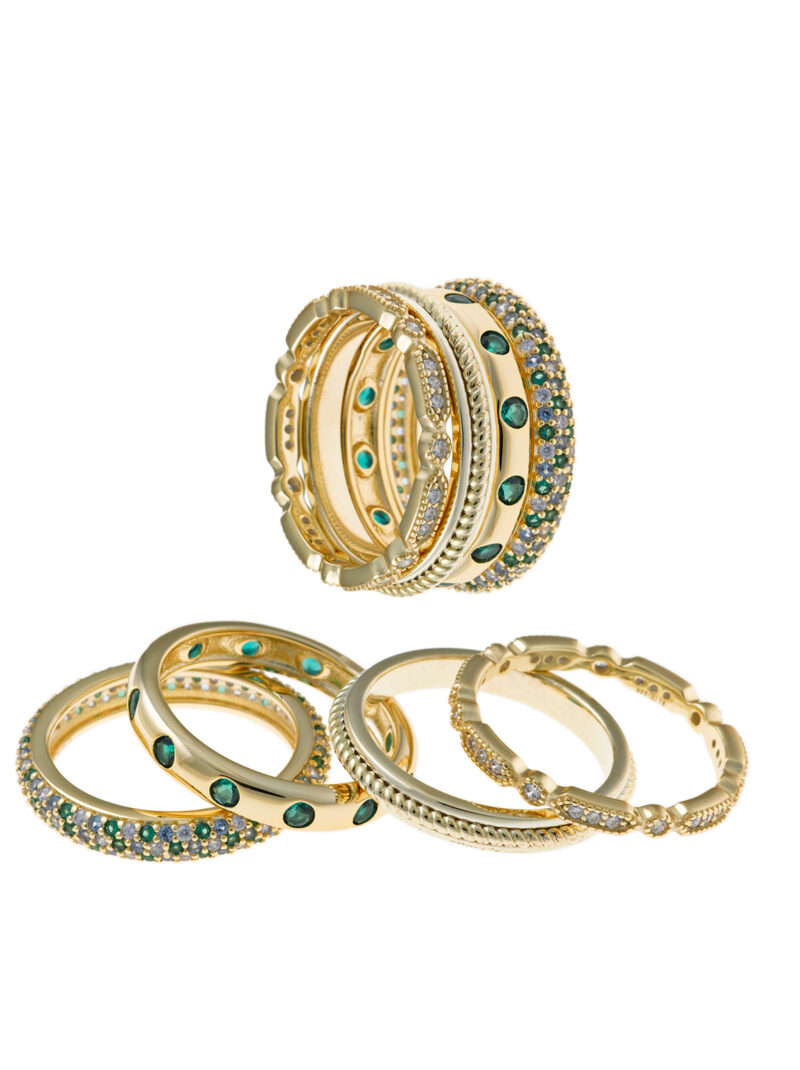 SORTIJAS  PLATA CHAPADO DORADO  CIRCONITAS SALVATORE