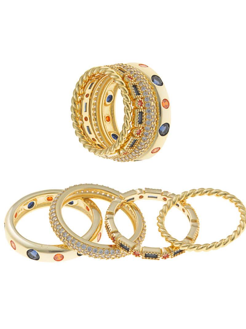 SORTIJAS  PLATA CHAPADO DORADO  CIRCONITAS  SALVATORE