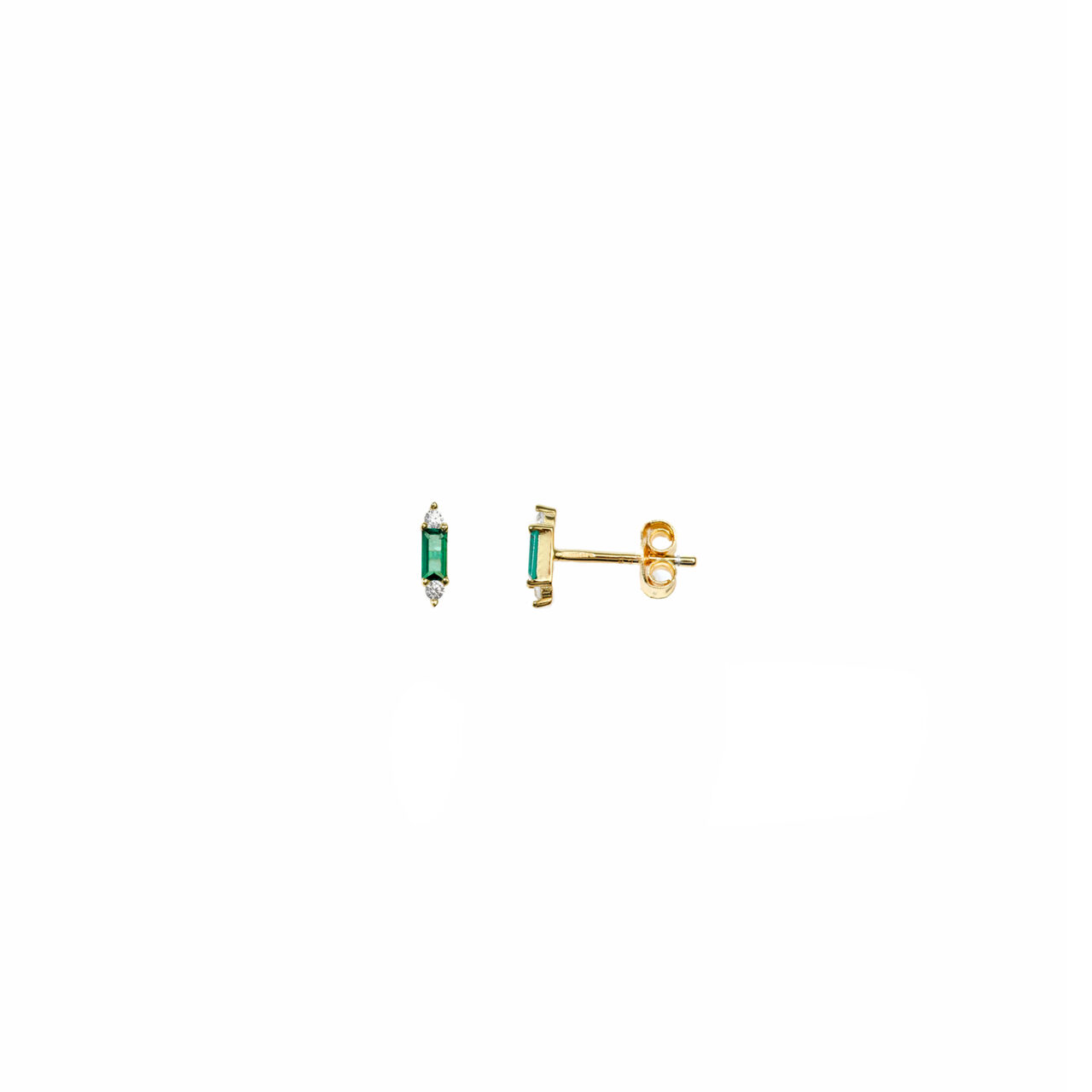 PENDIENTES PLATA CHAPADO DORADO CIRCONITA ROJO/AZUL O VERDE