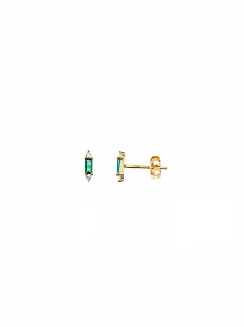 PENDIENTES PLATA CHAPADO DORADO CIRCONITA ROJO/AZUL O VERDE