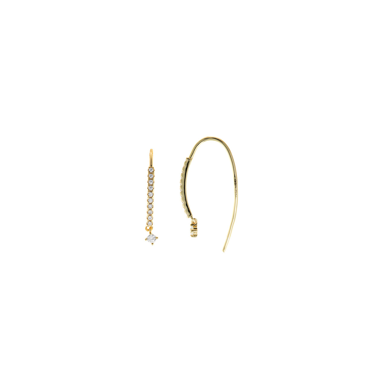 PENDIENTES PLATA CHAPADO O PLATEADO DORADO BARRA CIRCONITAS