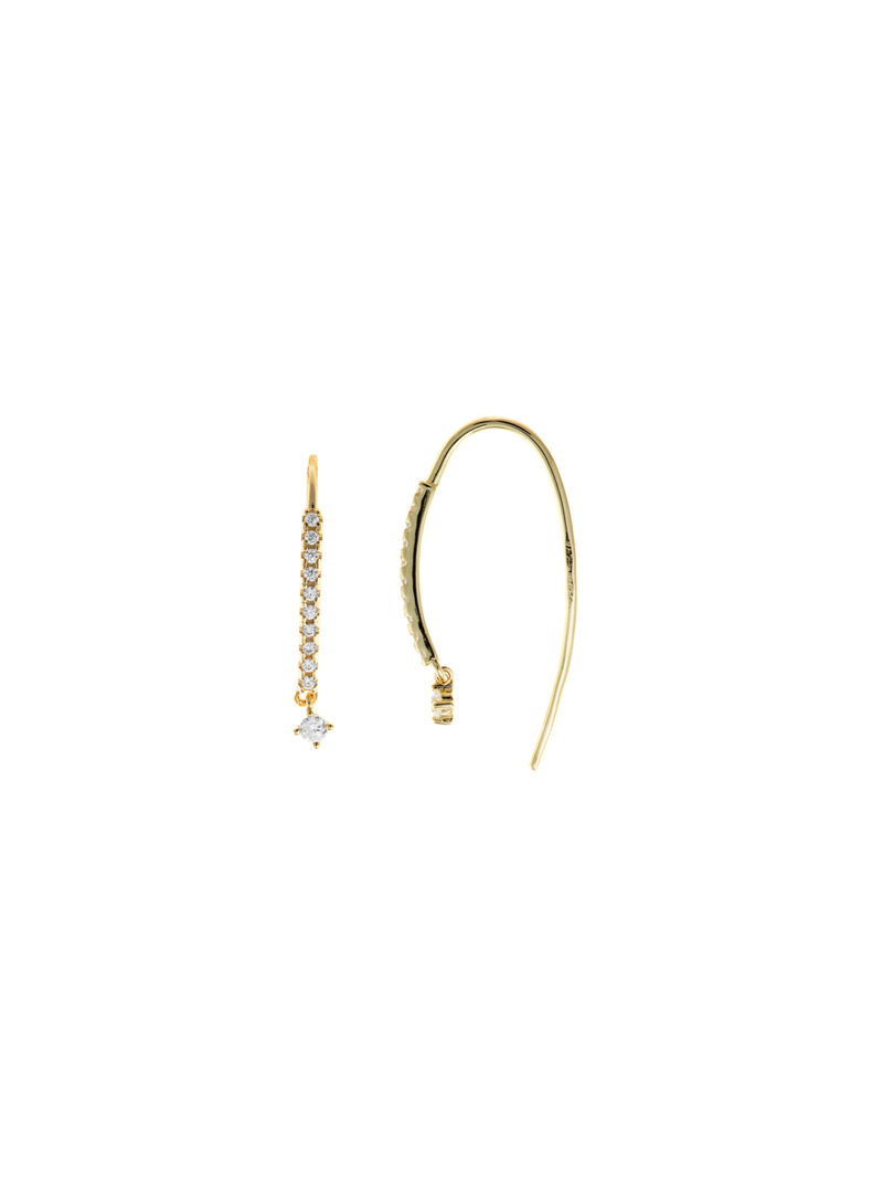 PENDIENTES PLATA CHAPADO O PLATEADO DORADO BARRA CIRCONITAS